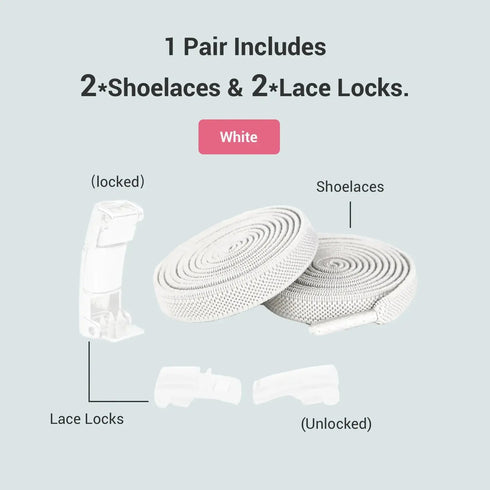 8 Pairs No Tie Shoelace Replacement With Magnetic Lace Lock